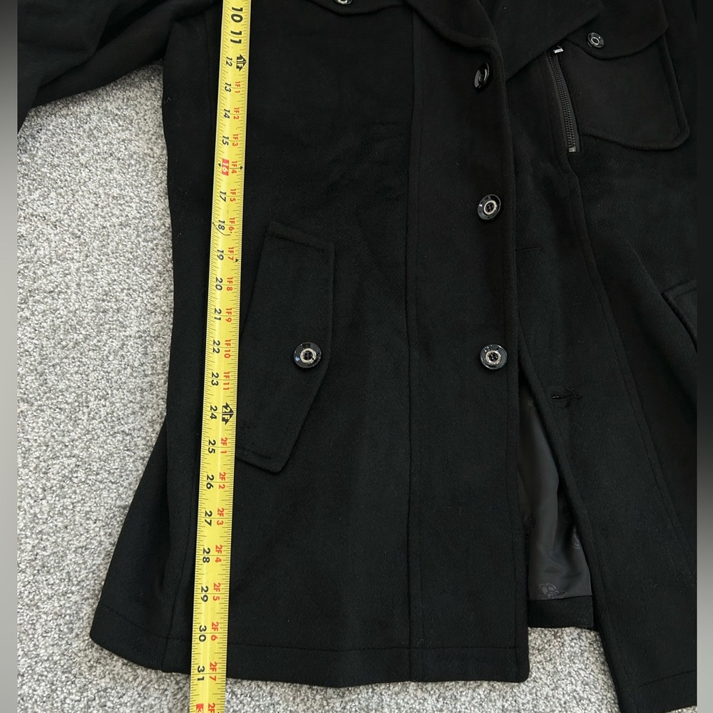Men’s Wool/Polyester Blend Black Coat - Picture 13 of 15